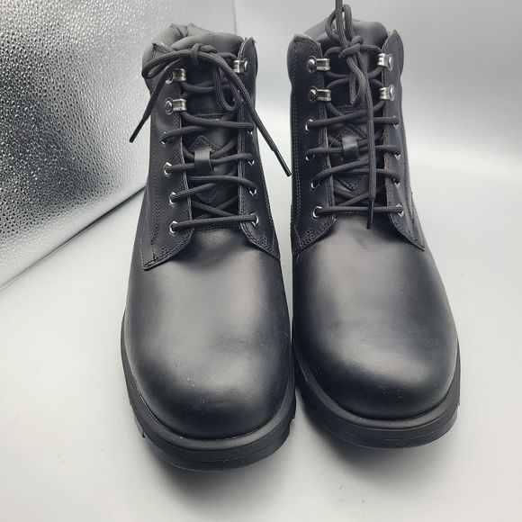 UGG Mens Boots Stenton Waterproof Leather Black Lace Up Workboots US 13 New main image 7